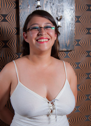 18 year old beauty uncovers her big tits before losing her virginity